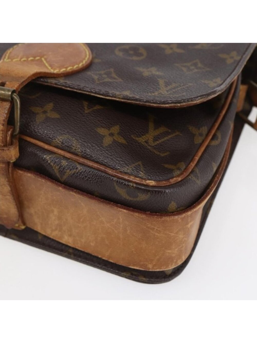 Authentic LOUIS VUITTON Monogram Cartouchiere MM Shoulder Bag M51253 LV - Picture 6 of 16